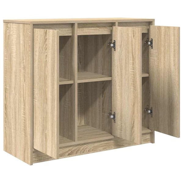 vidaXL Skjenk sonoma eik 85x34x76 cm konstruert tre