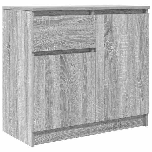 vidaXL Skjenk med skuff grå sonoma 71x35x65 cm konstruert tre