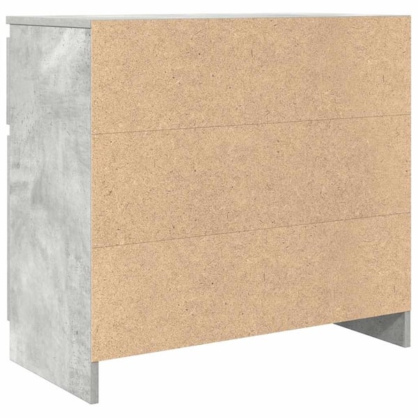 vidaXL Skjenk med skuff betonggrå 71x35x65 cm konstruert tre
