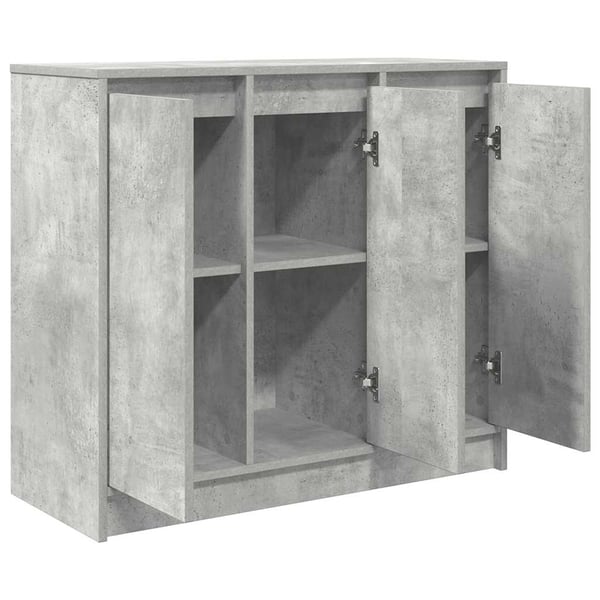 vidaXL Skjenk betonggrå 85x34x76 cm konstruert tre