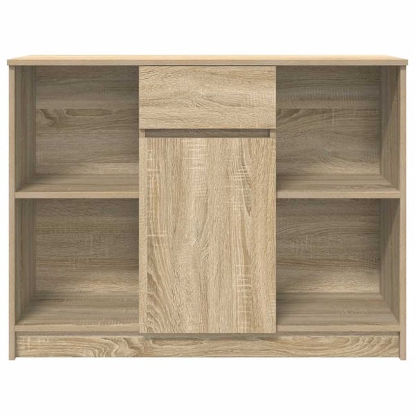 vidaXL Skänk med låda sonoma ek 101x35x76 cm konstruerat trä
