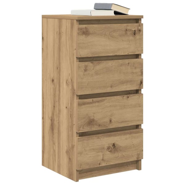 vidaXL skænk 37,5x35x76 cm konstrueret træ kunsteg