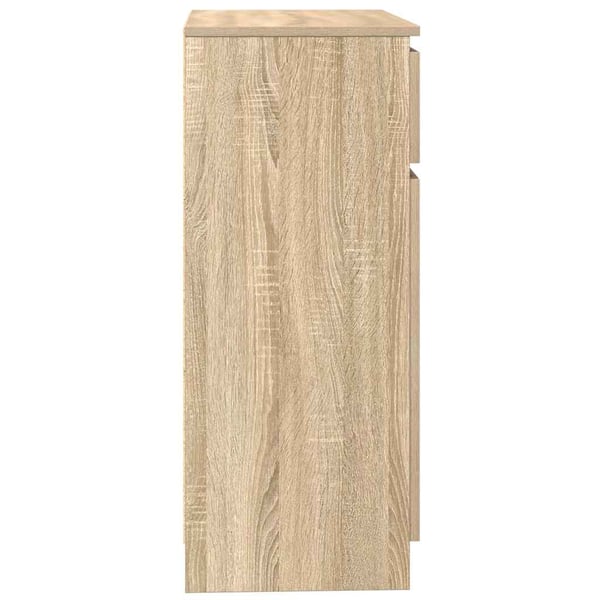 vidaXL Skjenk med skuff sonoma eik 71x35x84 cm konstruert tre