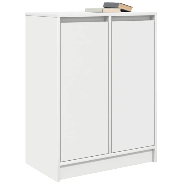 vidaXL Skjenk hvit 57x34x76 cm konstruert tre