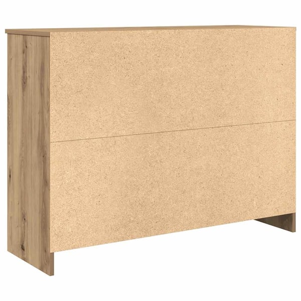 vidaXL Skjenk med 6 skuffer artisan eik 101x35x76 cm konstruert tre