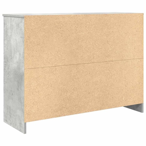 vidaXL Skjenk med 6 skuffer betonggrå 101x35x76 cm sponplate