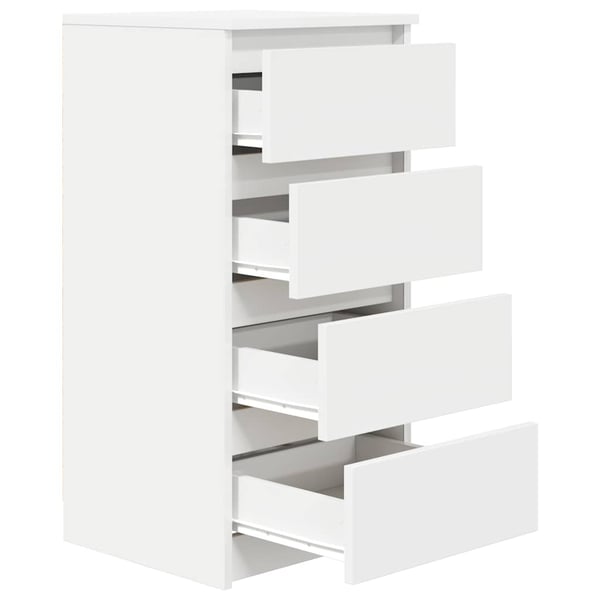 vidaXL Skjenk hvit 37,5x35x76 cm konstruert tre
