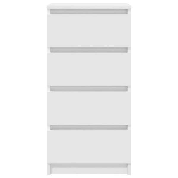 vidaXL Skjenk hvit 37,5x35x76 cm konstruert tre
