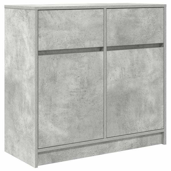 vidaXL Skjenk med skuff betonggrå 80x34x76 cm konstruert tre