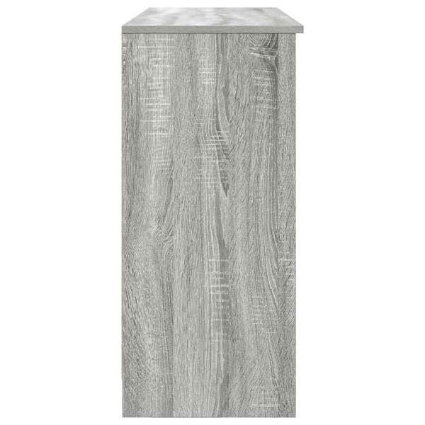 vidaXL Skjenk med skuff grå sonoma 101x35x76 cm konstruert tre