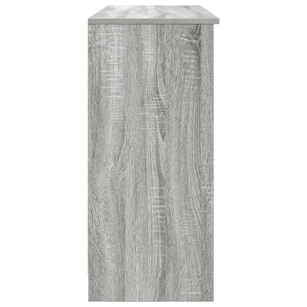 vidaXL Skänk med låda grå sonoma 101x35x76 cm konstruerat trä