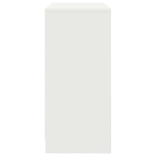 vidaXL Skjenk med skuff hvit 80x34x76 cm konstruert tre