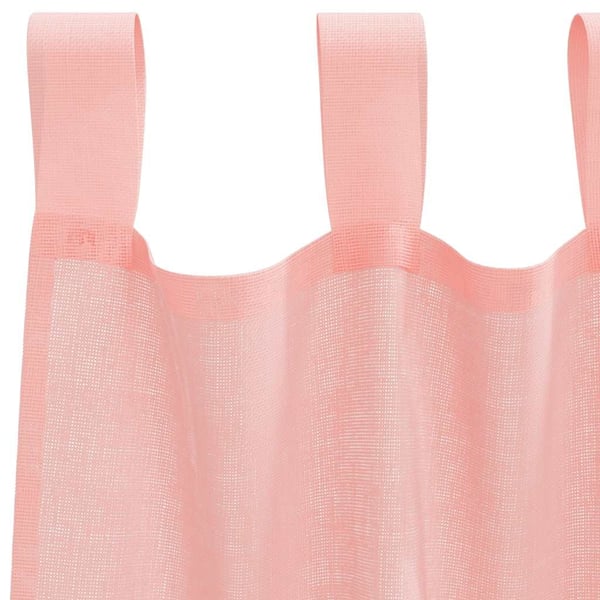 vidaXL Voilegardiner med hemper 2 stk rosa 140x225 cm