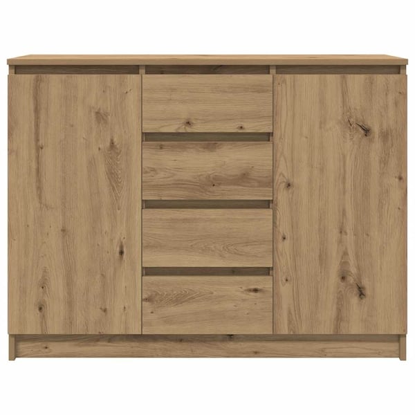 vidaXL Skjenk med skuffer artisan eik 100,5x35x76 cm konstruert tre