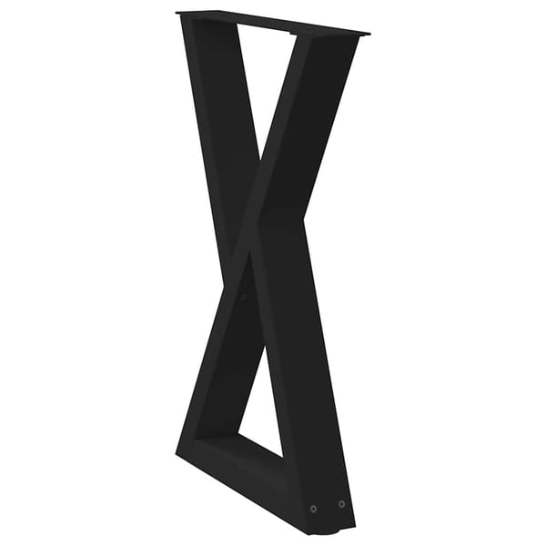 vidaXL spisebordsben 2 stk. sort 50x(72-73,3) cm stål