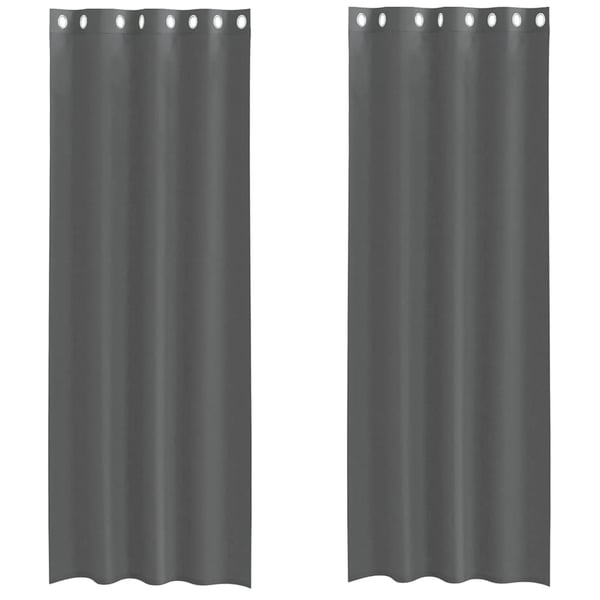 vidaXL Voilegardiner med grommets 2 stk mørkegrå 140x300 cm
