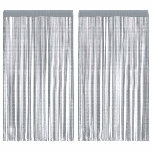 vidaXL trådgardiner 2 stk. 100x250 cm lysegrå