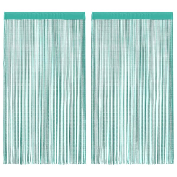 vidaXL Snøregardiner 2 stk turkis 100x250 cm