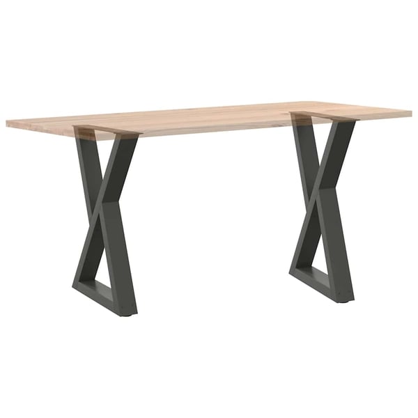 vidaXL Spisebordben 2 stk antrasitt 60 x (72-73,3) cm stål
