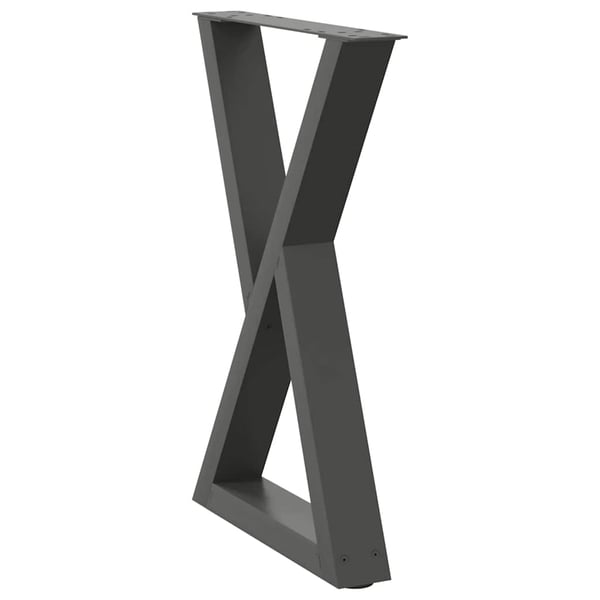 vidaXL Spisebordben 2 stk antrasitt 60 x (72-73,3) cm stål