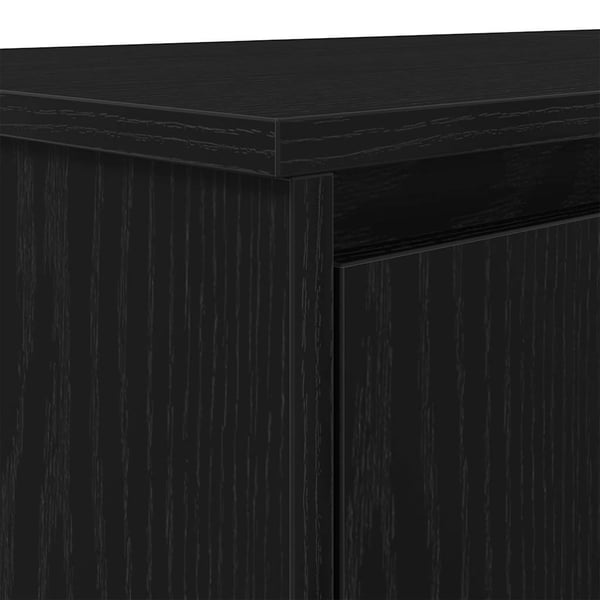 vidaXL skrivebord 120x42x76 cm konstrueret træ sort-eg