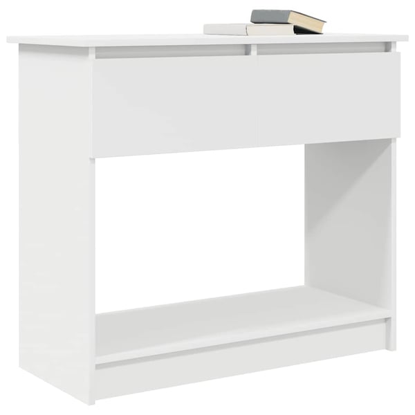 vidaXL konsollbord med skuffer hvit 85,5x38,5x74,5 cm