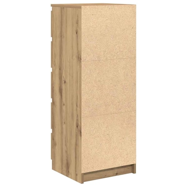 vidaXL Skjenk med skuffer artisan eik 37,5x35x99 cm konstruert tre