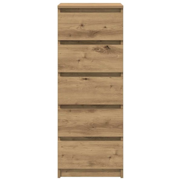 vidaXL Skjenk med skuffer artisan eik 37,5x35x99 cm konstruert tre