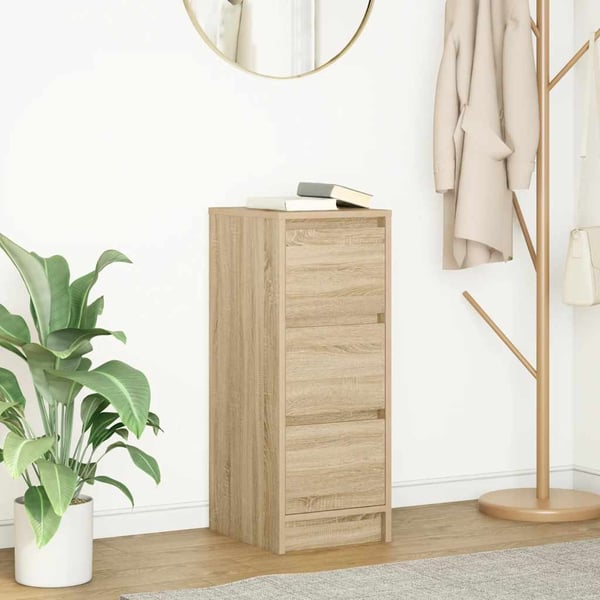 vidaXL Skjenk sonoma eik 29,5x34x76 cm konstruert tre