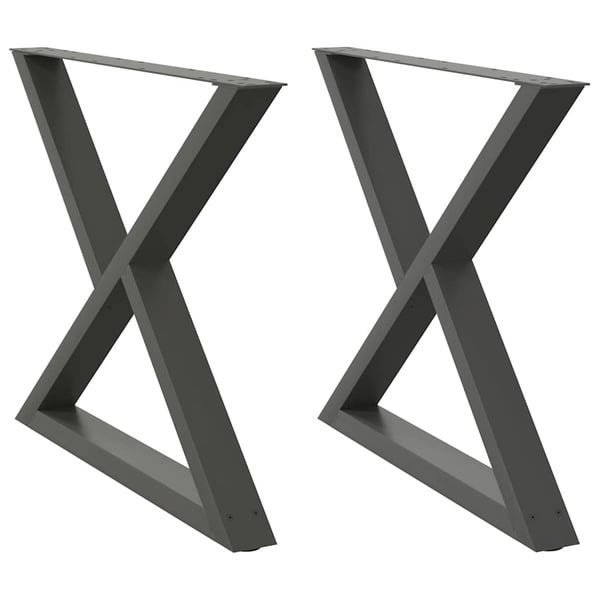 vidaXL Spisebordben 2 stk antrasitt 90 x (72-73,3) cm stål