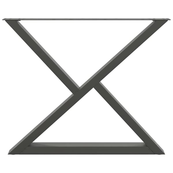 vidaXL Spisebordben 2 stk antrasitt 90 x (72-73,3) cm stål