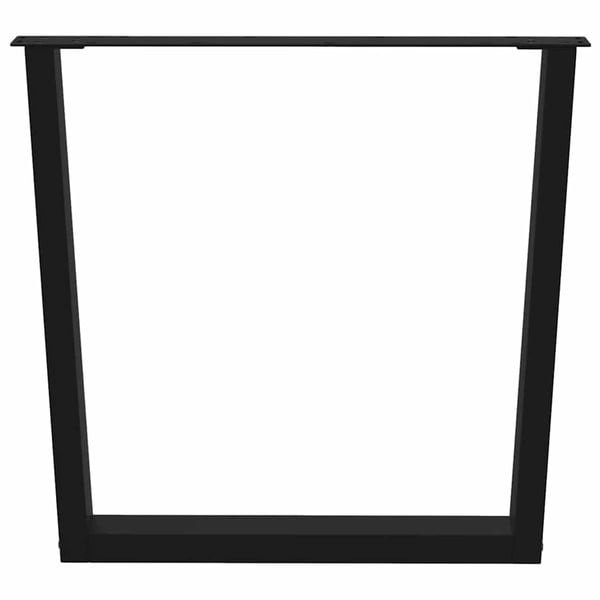 vidaXL Spisebordben V-formet 3 stk svart 80 x (72-73,3) cm stål