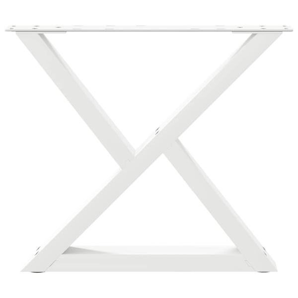 vidaXL Salongbordben 2 stk hvite 60 x (42-43,3) cm stål