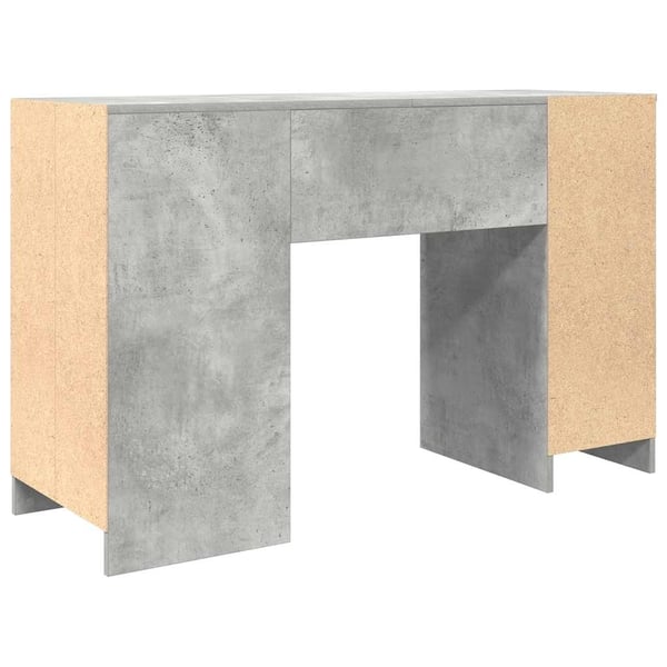 vidaXL Skrivebord betonggrå 120x42x76 cm konstruert tre