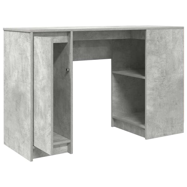 vidaXL Skrivebord betonggrå 120x42x76 cm konstruert tre