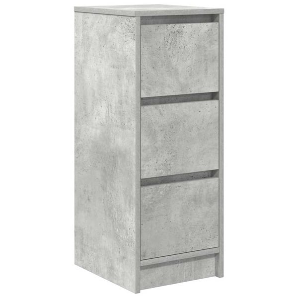 vidaXL Skjenk betonggrå 29,5x34x76 cm konstruert tre