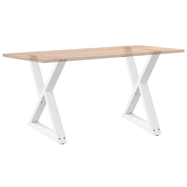 vidaXL Spisebordben 2 stk hvite 80x(72-73,3) cm stål