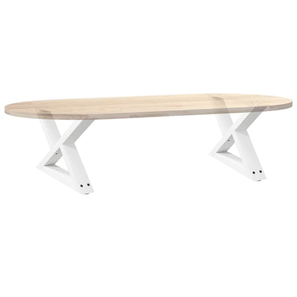 vidaXL Salongbordben 2 stk hvite 50x(30-31,3) cm stål