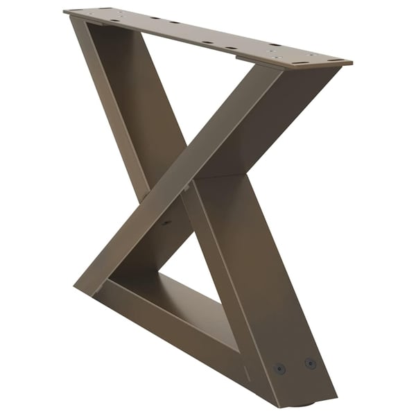 vidaXL Salongbordben 2 stk naturstål 60 x (30-31,3) cm stål