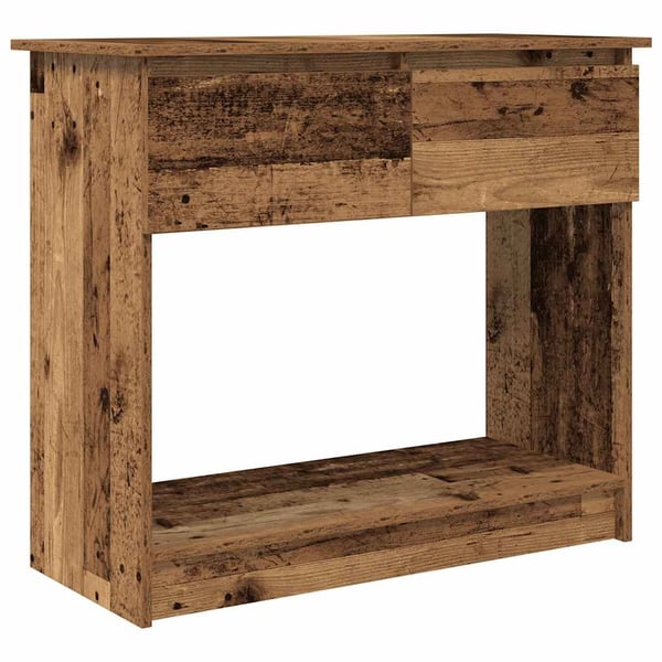 vidaXL konsolbord med skuffer 85,5x38,5x74,5 cm gammelt træ-look