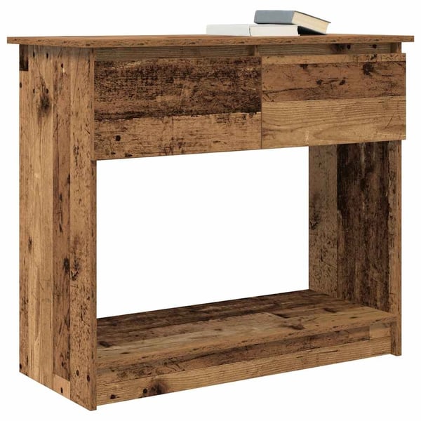 vidaXL konsolipöytä laatikoilla vanha puu 85,5x38,5x74,5 cm