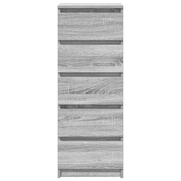 vidaXL Skjenk med skuffer grå sonoma 37,5x35x99 cm konstruert tre