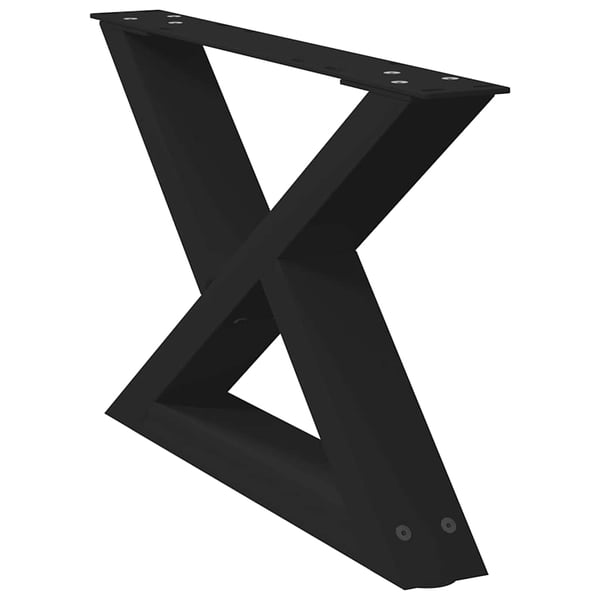 vidaXL sofabordsben 2 stk. sort 50x(30-31,3) cm stål