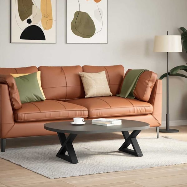 vidaXL sofabordsben 2 stk. sort 50x(30-31,3) cm stål