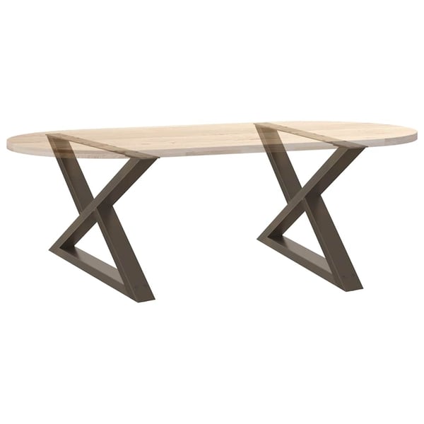 vidaXL Salongbordben 2 stk naturstål 70 x (42-43,3) cm stål