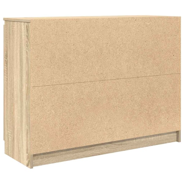 vidaXL Skjenk med skuffer sonoma eik 100,5x35x76 cm konstruert tre