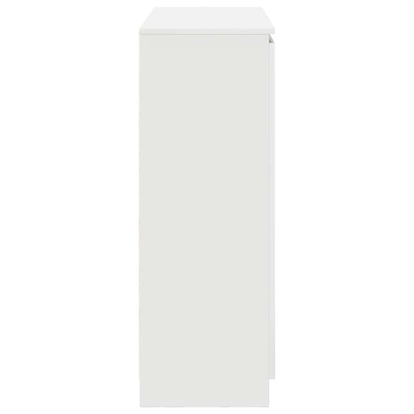 vidaXL Skjenk med skuffer hvit 100,5x35x76 cm konstruert tre