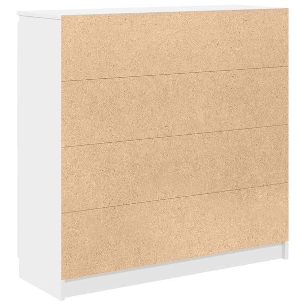 vidaXL Skjenk med skuffer hvit 100,5x35x76 cm konstruert tre