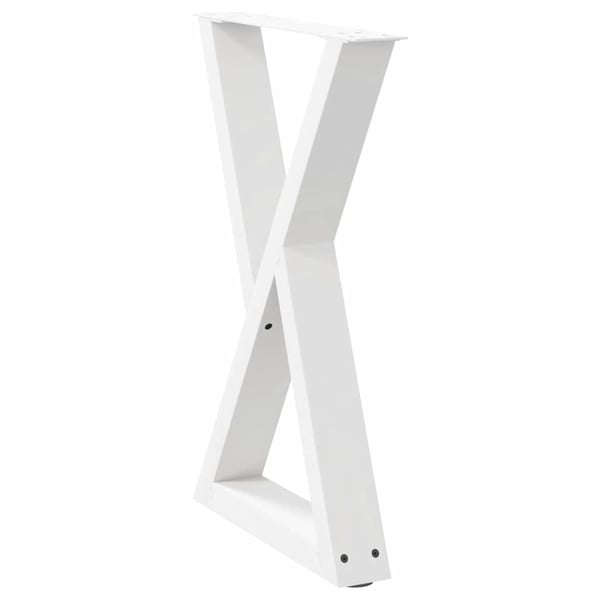 vidaXL Spisebordben 2 stk hvite 50x(72-73,3) cm stål