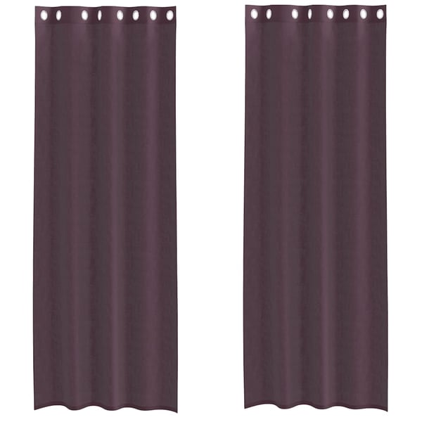 vidaXL Voilegardiner med grommets 2 stk lilla 140x260 cm